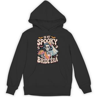 In My Spooky Bride Era Halloween Skeleton Wedding Bride Hoodie - Thegiftio UK