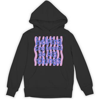 Striped Helping Tiny Humans Do Big Things Back To School Hoodie | Seseable UK