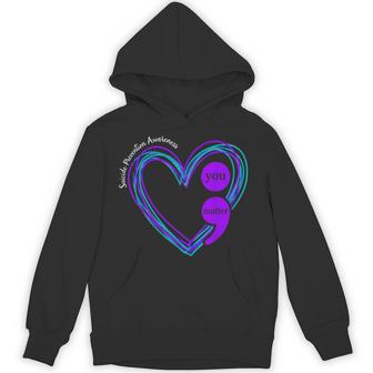 Suicide Prevention Awareness You Matter Purple And Teal Hoodie - Thegiftio UK