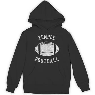 Temple Football Distressed Vintage 80'S Throwback Classic Hoodie - Thegiftio UK