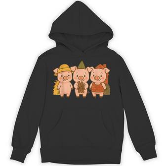 Three Little Pigs Fairy Tale Storybook Characters Hoodie - Thegiftio UK