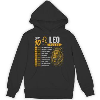 Top 10 Rules Of Leo Birthday Hoodie - Thegiftio UK