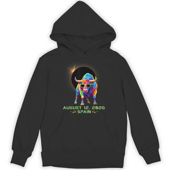 Total Solar Eclipse Bull Spain Wearing Eclipse Glasses Men Hoodie - Thegiftio UK
