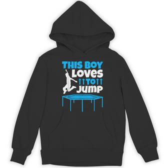 Trampoline Jumping Gymnast Boy Gymnastics Trampoline Jump Hoodie - Thegiftio UK