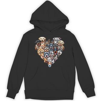 Types Of Dogs Breeds Chart Educational Canine Enthusiast Hoodie - Thegiftio UK