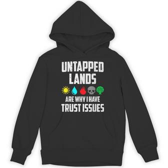 Untapped Lands Trust Issues Gamer Tcg Retro Vintage Hoodie - Thegiftio UK