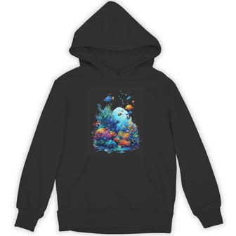 Vibrant Coral Reef With Marine Life Hoodie - Thegiftio UK