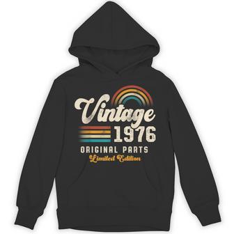 Vintage 1976 Original Parts 50Th Birthday Retro Hoodie - Thegiftio UK