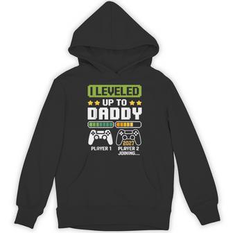 Vintage Leveling Up To Daddy 2027 Soon To Be Dad 2027 Hoodie - Thegiftio UK