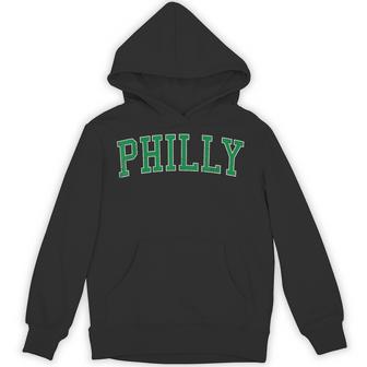 Vintage Philly Distressed Green Varsity Style Hoodie - Thegiftio UK