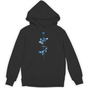 Vintage Basic Policy Quote Violator Retro Blue Rose Hoodie | Seseable UK