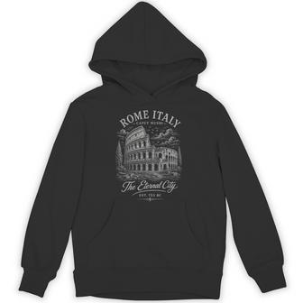 Vintage Rome Italy Colosseum Travel Souvenir Hoodie - Thegiftio UK