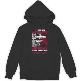 I Wear Burgundy For Sickle Cell Amenia Awareness Hoodie - Thegiftio UK