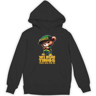 Wi Run Tings Teddy Bear Jamaica Flag Jamaican Clothing Hoodie - Thegiftio UK