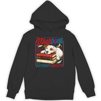 Wishbone Literary Society Est 1995 Book Lover Dog Vintage Hoodie - Thegiftio UK