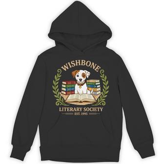 Wishbone Literary Society Est 1995 Dog Book Club Reader Hoodie - Thegiftio UK