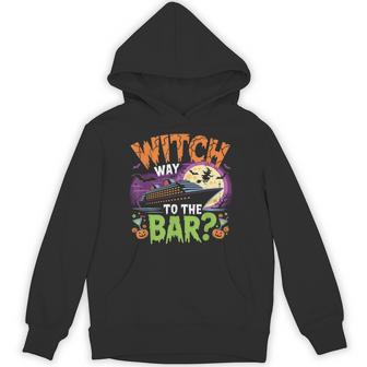 Witch Way To The Bar Halloween Cruise Hoodie - Thegiftio UK