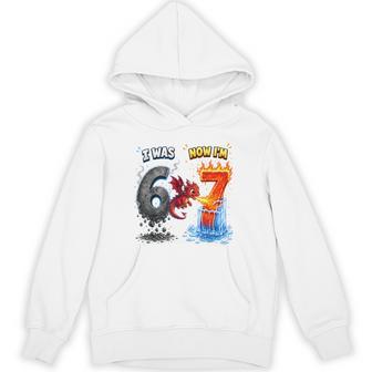 7Th Birthday Dragon Boy Outfit 7Th Year Old Six Seven Kids Hoodie - Monsterry