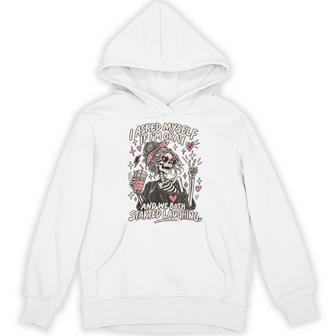 I Asked Myself If I'm Okay Skeleton Mental Health Hoodie - Thegiftio UK