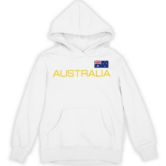 Australia Flag Australian Athletic Sports Jersey Style Hoodie - Thegiftio UK