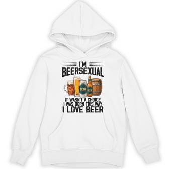 On Back I'm A Beersexual Beer Drinking Lover Hoodie | Seseable UK
