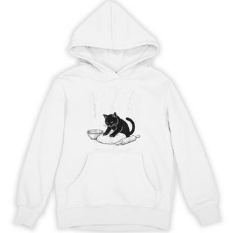 Black Cat Bakery Biscuits Made Daily Baking Hoodie - Monsterry