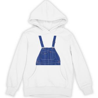 Blue Color Overall Printed On A Yellow Color Hoodie - Thegiftio UK