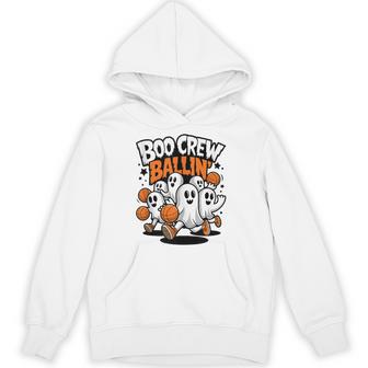 Boo Crew Ballin' Halloween Basketball Spooky Fun Ghost Sleeveless Hoodie - Thegiftio UK