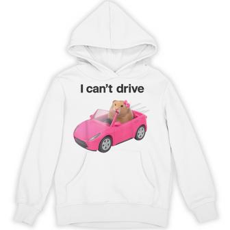 I Can't Drive Hamster Pink Meme Humor Gen Z Brainrot Hoodie - Thegiftio UK