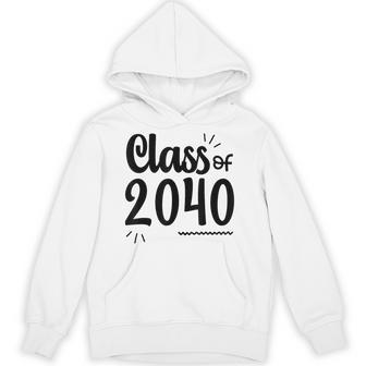 Class Of 2040 Grow With Me Handprints On Back Pre-K To 12 Hoodie | Seseable UK
