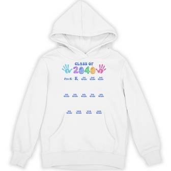 Class Of 2040 Handprint For Grades Kindergarten Graduation Hoodie | Seseable UK