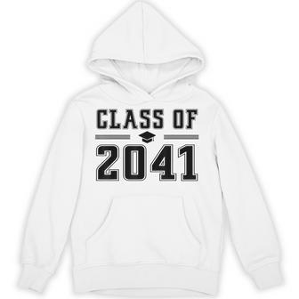 Class Of 2041 Grow With Me Graduation Handprint On Back Hoodie | Seseable UK