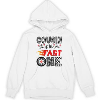Cousin Of The Fast One Car Racing 1St Birthday Boy Hoodie - Thegiftio UK