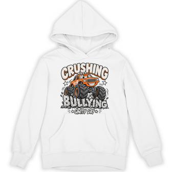 Crushing Bullying Monster Truck Unity Day For Boys Kids Hoodie - Thegiftio UK