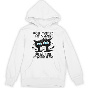 Crystal Wedding We're Married For 15 Years Hoodie - Thegiftio UK