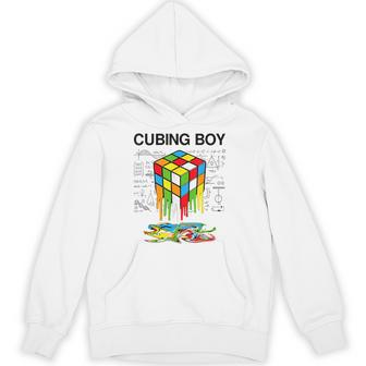 Cubing Boy Melting Cube Competitive Speedcubing Math Hoodie - Thegiftio UK