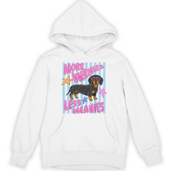 Cute More Weenies Less Meanies Dachshund Dog Lover Hoodie - Thegiftio UK