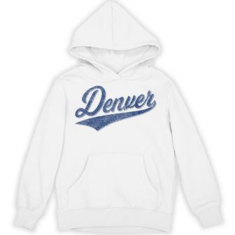 Denver Colorado Varsity Script Classic Style Hoodie - Thegiftio UK