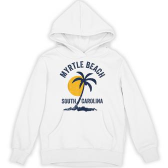 Family Vacation Retro Sunset South Carolina Myrtle Beach Hoodie - Thegiftio UK