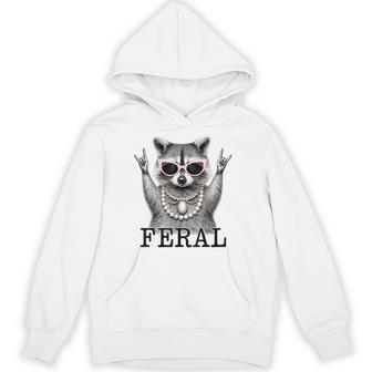 Feral Raccoon Pink Sunglasses Animal Hoodie - Thegiftio UK