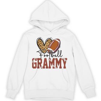 Football Grammy Leopard Heart Football Lover Hoodie - Thegiftio UK
