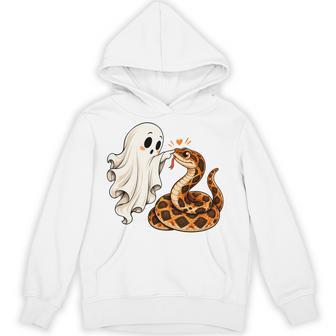 Ghost Snake Nose Boo P Reptile Lover Halloween Performance Hoodie - Thegiftio UK