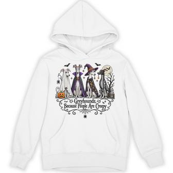Greyhounds Because People Are Creepy Halloween Dogs Costume Hoodie - Thegiftio UK