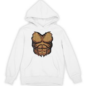 Halloween Bigfoot Chest Abs Sasquatch Costume Boys Kids Hoodie - Thegiftio UK