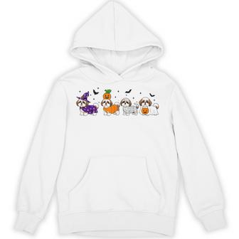 Halloween Shih Tzu Dog Lover Spooky Dog Halloween Hoodie - Thegiftio UK