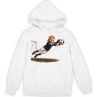 Halloween Skeleton Soccer Goalkeeper Costume Boys Kids Hoodie - Thegiftio UK