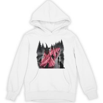 Halloween Witch Wear Pink Black Cat Spooky Season Hoodie - Thegiftio UK