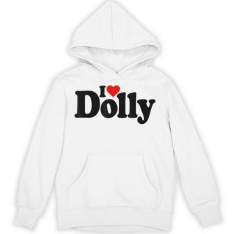 I Heart Dolly I Love Dolores Personalized Name Black Hoodie | Seseable UK