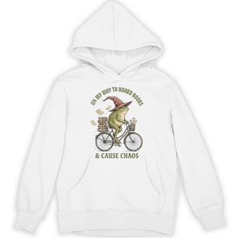 On My Way To Hoard Books And Cause Chaos Hoodie - Thegiftio UK
