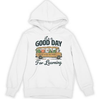 It's A Good Day For Learning School Bus Animal Friends Hoodie | Seseable UK